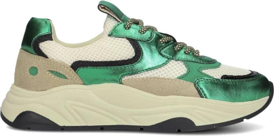 Lina Locchi Sneakers Dames Lage sneakers Damesschoenen Suède L1306 Glitter Groen