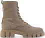 Lina Locchi Enkellaarsjes Dames Laarzen Damesschoenen Nubuck L1196 Taupe - Thumbnail 1