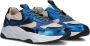Lina Locchi Sneakers Dames Lage sneakers Damesschoenen Suède L1306 Glitter Blauw - Thumbnail 2