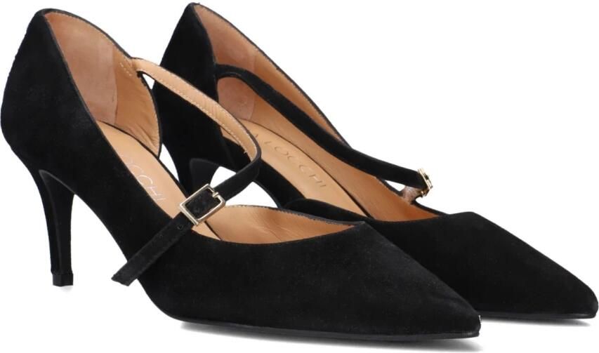 Lina Locchi Pumps Stiletto Dames Damesschoenen Suède Naaldhak hoogte 8 cm L1213 Zwart - Foto 8