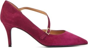 Lina Locchi Pumps Stiletto Dames Damesschoenen Suède Naaldhak hoogte 8 cm L1213 Fuchsia