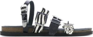 Lina Locchi Slippers Slides Dames L1070 Zwart combi