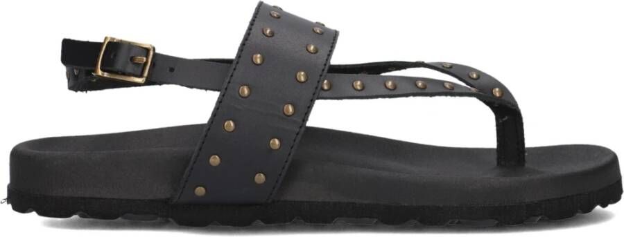 Lina Locchi Led Teenslip Sandaal Met Studs Sandalen Dames Zwart