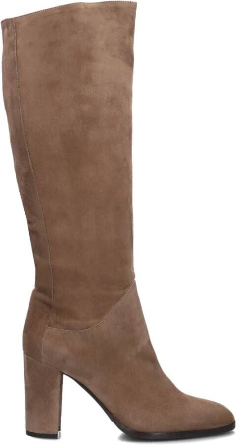 Lina Locchi Taupe Suede High Heel Boots AR 140