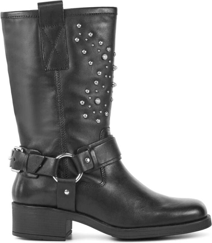 LINA LOCCHI Biker Boots Dames Modular-35 Maat: 36 Materiaal: Leer Kleur: Zwart - Foto 2