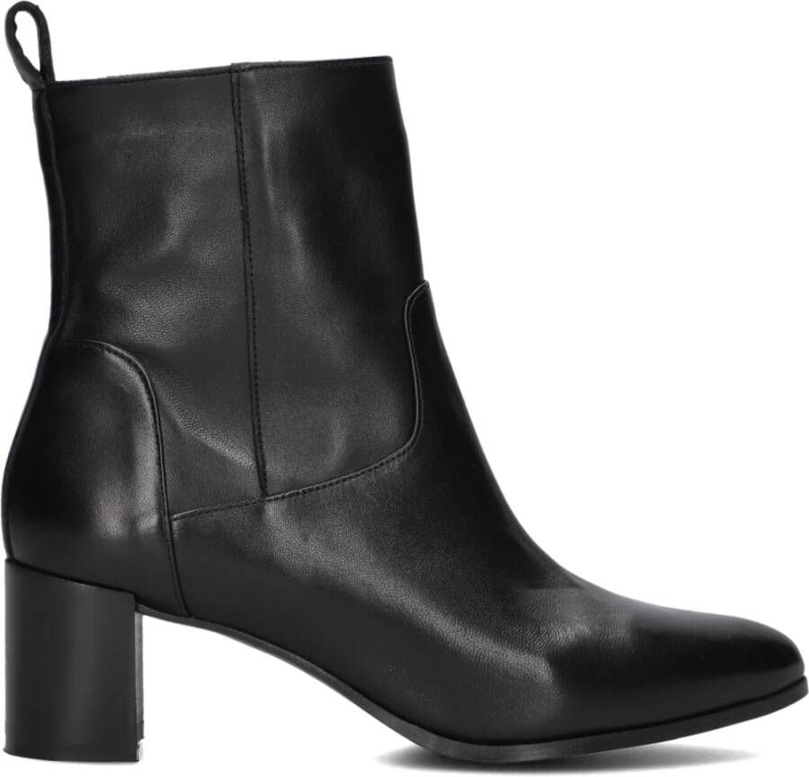 Lina Locchi Zwarte Leren Enkellaarsjes 8543 Black Dames