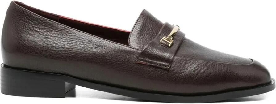 Linda Baumann Crocodile-Embossed Loafers