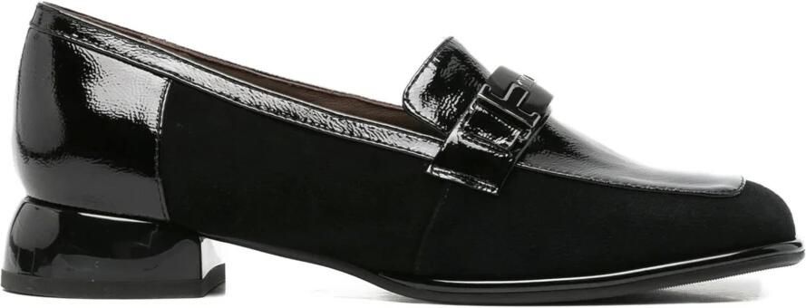 Linda Baumann Loafers met krokodillenprint en blokhak