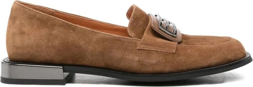 Linda Baumann Loafers met krokodillenprint