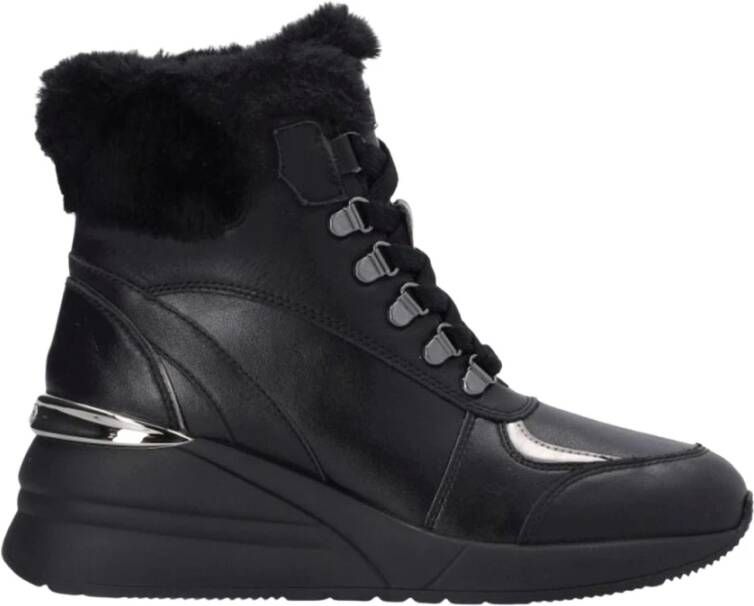 Liu Jo Alyssa 05 Mid Sneaker Leren Veterschoenen Black Dames