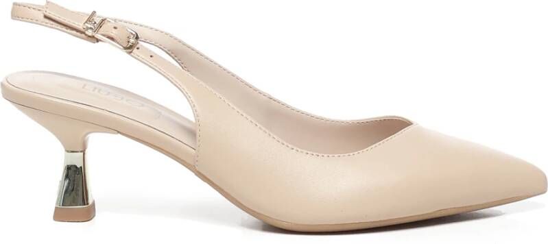 Liu Jo Beige sandaal met hak en elastische band