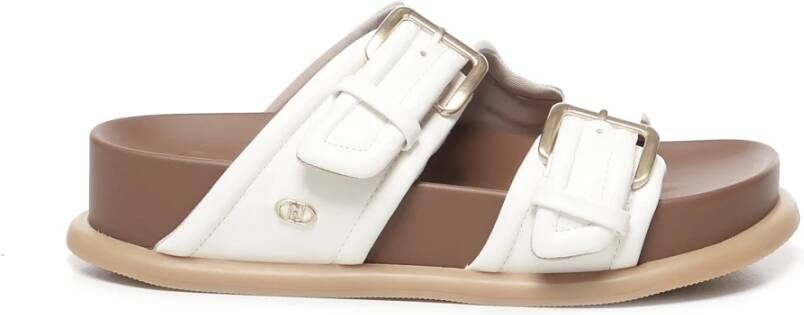 Liu Jo Beige Sandalen met Verstelbare Gespen
