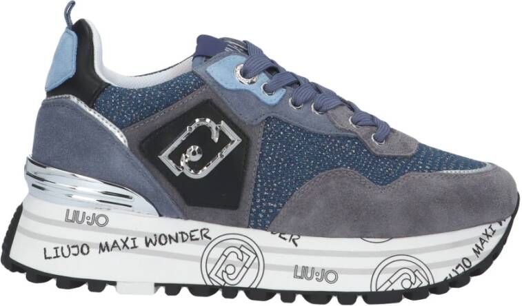 Liu Jo Denim Sneakers met Iconisch Logo Blauw Dames