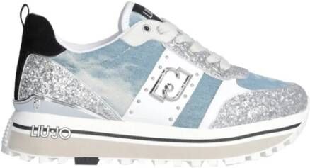 Liu Jo Denim Glitter Platte Schoenen Multicolor Dames