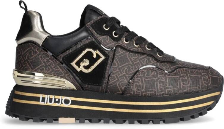 Liu Jo Bruine leren sneakers