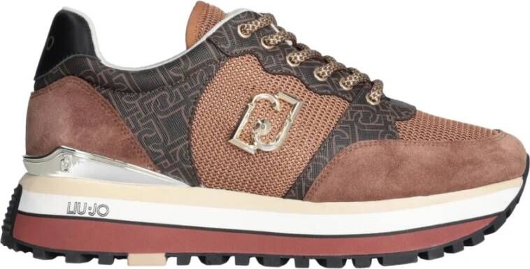 Liu Jo Bruine Leren Sneakers Must-Have Ai23