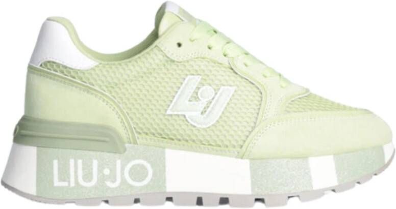 Liu Jo Dames sneakers met glitterzool Green Dames