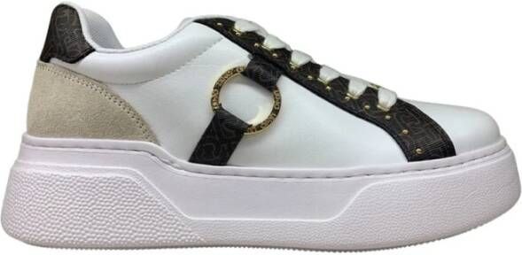 Liu Jo Mesh Sneakers met Contrasterende Logoinzetstukken White Dames