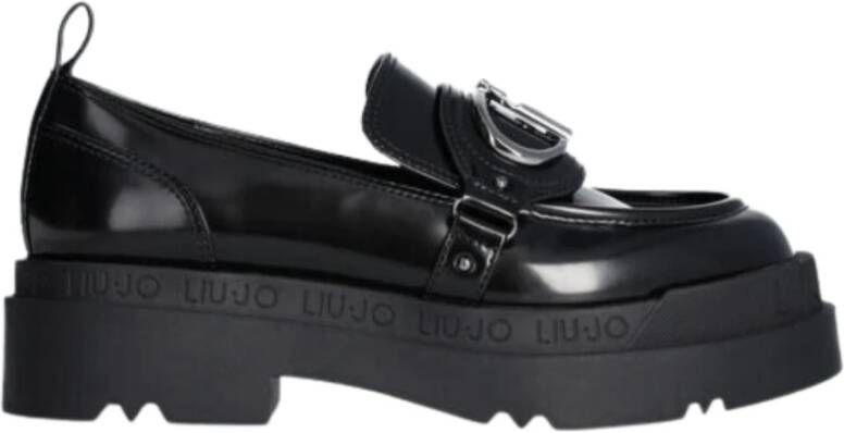 Liu Jo Damesloafer met metalen logotoebehoren Black Dames