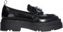 Liu Jo Zwarte platte schoenen met metalen logotoebehoren Black Dames - Thumbnail 2