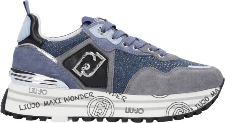 Liu Jo Denim Sneakers met Iconisch Logo Blauw Dames