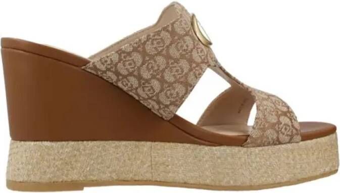 Liu Jo Denim Monogram Bruin Platform Sandaal