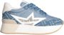 Liu Jo Denim Sneakers met Glitterdetail Blue Dames - Thumbnail 4
