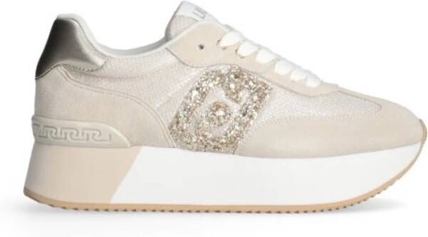 Liu Jo Sportieve Beige Sneakers Logo Zijkant - Foto 2