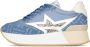 Liu Jo Denim Sneakers met Glitterdetail Blue Dames - Thumbnail 1
