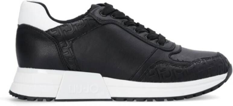 Liu Jo Originele Design Sneakers met Platte Veters Black Dames