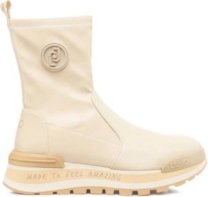 Liu Jo Elegante Beige Enkellaarsjes Aw23 Beige Dames
