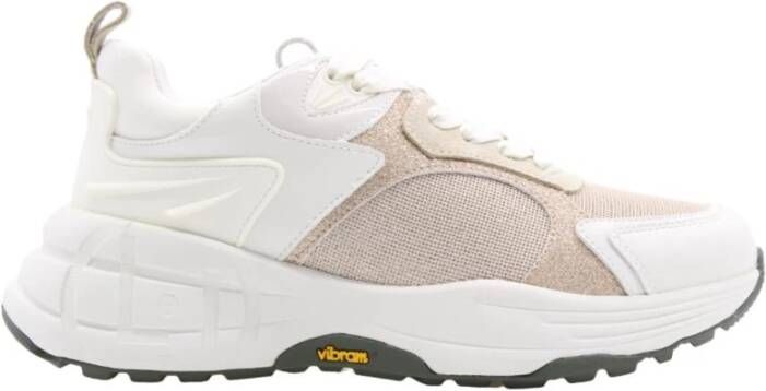 Liu Jo Metalen Eyelet Ronde Neus Sneakers met Zijrits White Dames - Foto 12