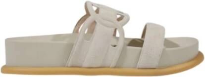 Liu Jo Elegante Stoffen Pantoffels met Strikdetail Gray Dames