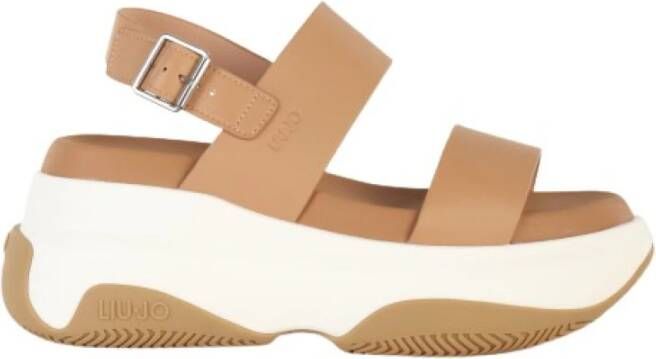 Liu Jo Platform Sleehak Sandalen Beige Dames