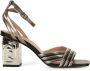 Liu Jo Gelamineerde eco-leren sandalen Gray Dames - Thumbnail 1