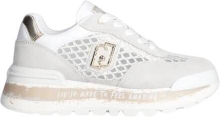 Liu Jo Witte Gouden Lichtgewicht Sneakers voor Vrouwen Multicolor Dames