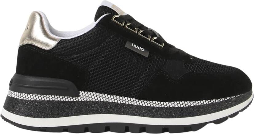 Liu Jo Amazing 10 Suede Dames Sneakers Laag Zwart - Foto 4