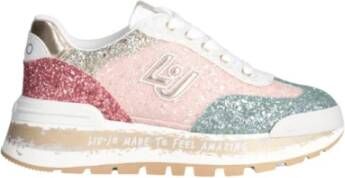 Liu Jo Roze Glitter Platte Sneakers Multicolor Dames