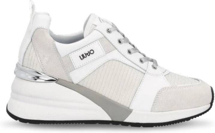 Liu Jo Glanzende 7cm Hak Sneakers Wit Dames