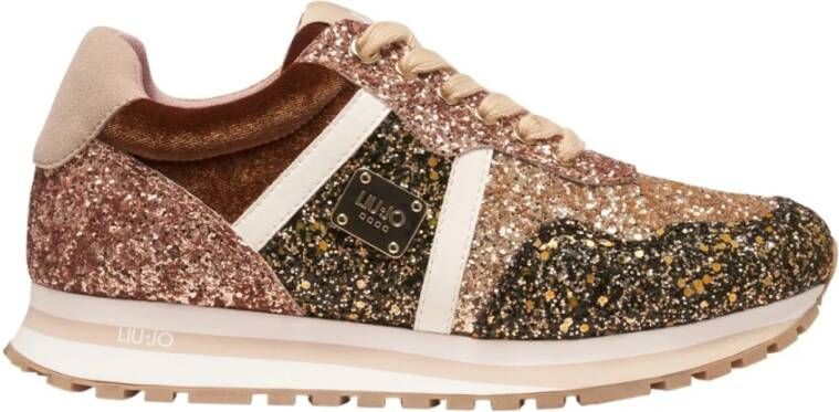 Liu Jo Glitter Gold Sneakers Wonder 629