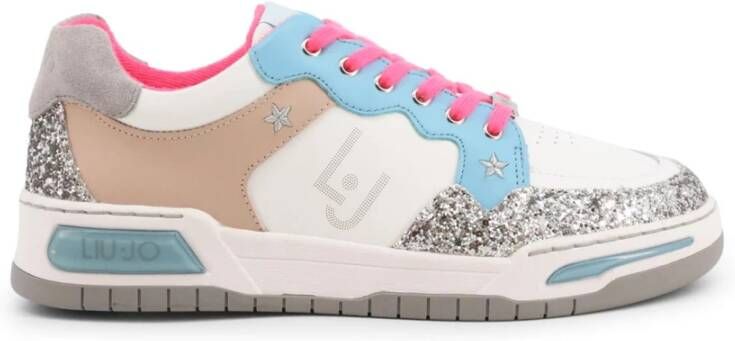 Liu Jo Glam Glitter Sneakers Glanzende Synthetisch Leren Sneakers White Dames