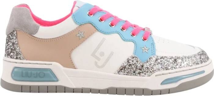 Liu Jo Glitter Sneakers voor Dames Lente Zomer Collectie Wit Dames