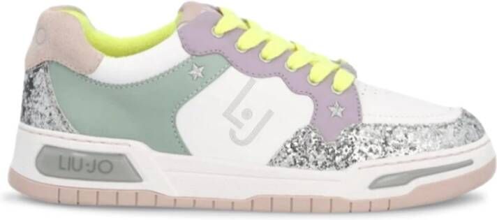 Liu Jo Glam Glitter Sneakers Glanzende Synthetisch Leren Sneakers White Dames