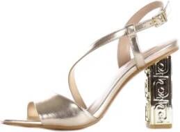 Liu Jo Grijze leren sandalen met gesp