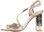 Liu Jo Grijze leren sandalen met gesp - Thumbnail 1