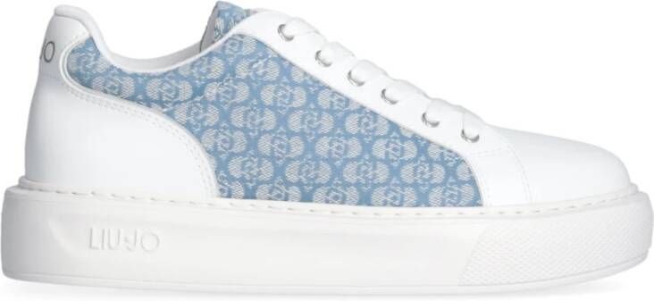 Liu Jo High Sole Sneakers Monogram Jacquard Denim