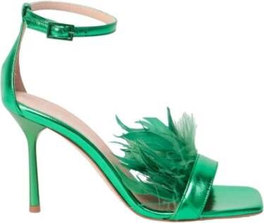 Liu Jo Hoge hak sandalen met veerdetail Green Dames