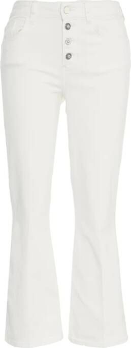Liu Jo Hoge taille bootcut witte jeans