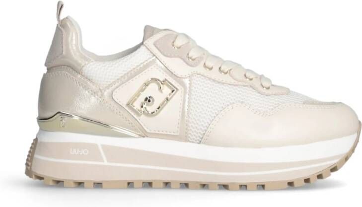 Liu Jo Crème Leren Sneakers met Polyesteraccenten - Foto 11