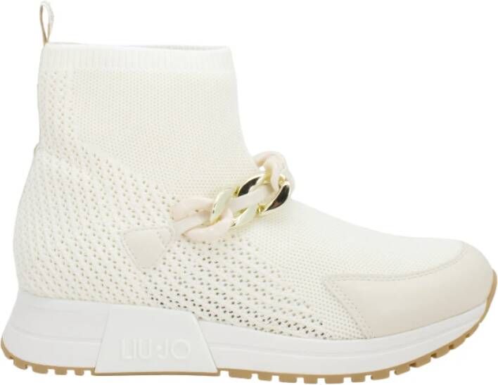 Liu Jo City Sock Sneaker met Kettingdetail White Dames